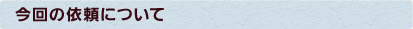 今回の依頼について
